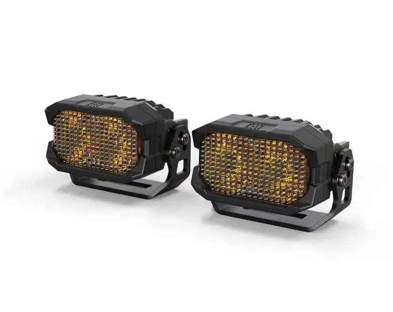 Morimoto 2Banger Hxb Flood Beam Yellow Led Light Pod Kit (Pair) Universal 1