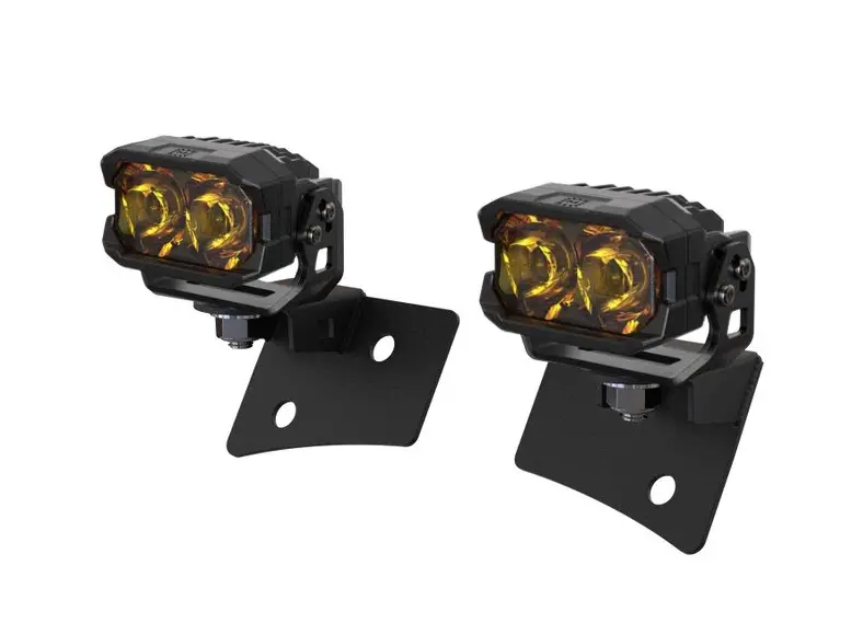 Morimoto 2Banger Hxb Yellow Wide Beam A-Pillar Light Kit For 07-18 Jeep Wrangler 1