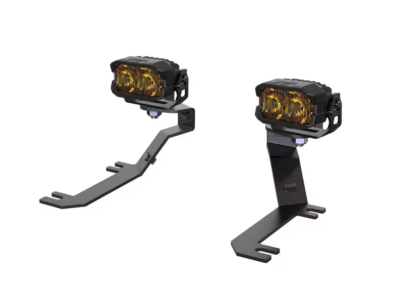 Morimoto 2Banger Ncs Wide Yellow A-Pillar Light Kit For 2019-2025 Gmc Sierra 1500 1