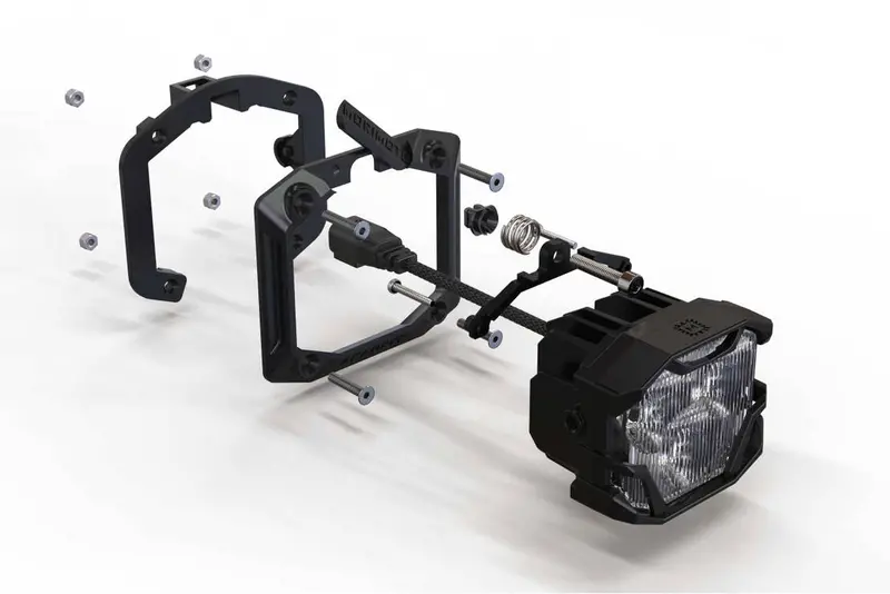 Morimoto 4Banger Hxb Amber Combo Beam 5700K Led Light Pod Kit Universal Mount 2