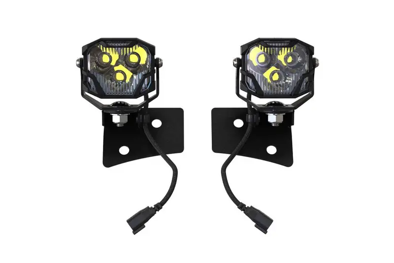 Morimoto 4Banger Hxb Amber Wide A-Pillar Light Pod Kit For 2007-2018 Wrangler Jk 2