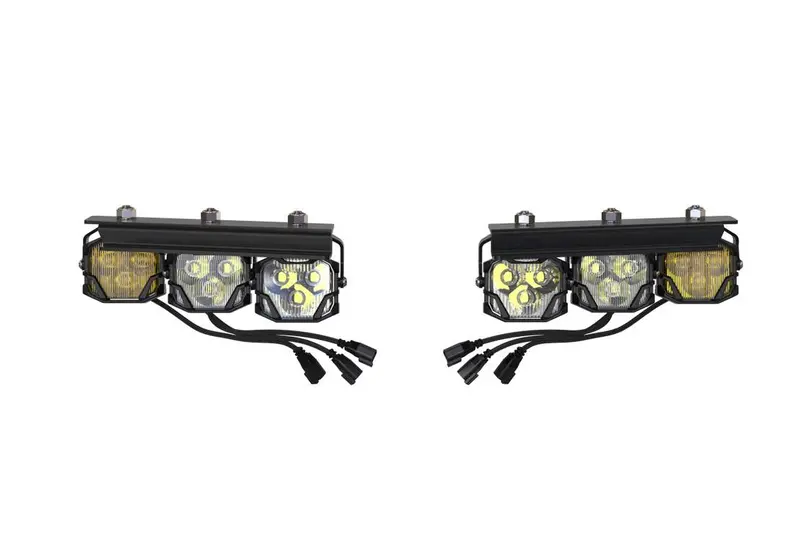 Morimoto 4Banger Triple Fog Light Kit W/ Upfitter Harness For 2021+ Ford Bronco 1
