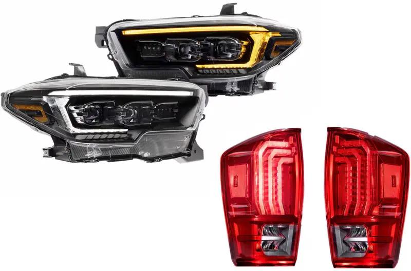 Morimoto Xb Amber/White Drl Headlight & Tail Light Kit For 16-23 Toyota Tacoma 1