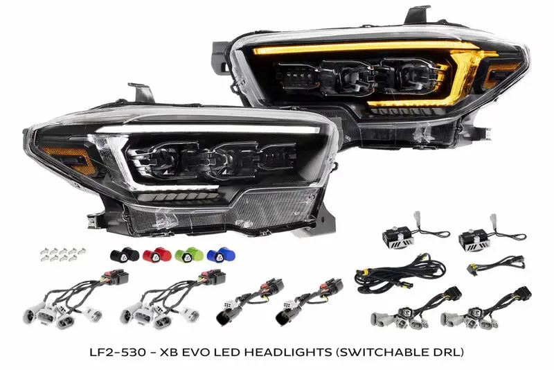 Morimoto Xb Amber/White Drl Headlight & Tail Light Kit For 16-23 Toyota Tacoma 2