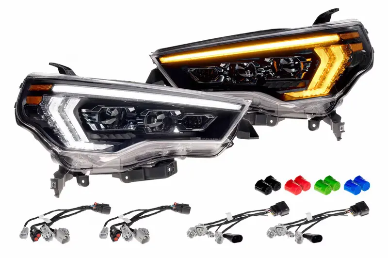 Morimoto Xb Evo Led Headlights W/ White & Amber Drl For 2014-2024 Toyota 4Runner 1