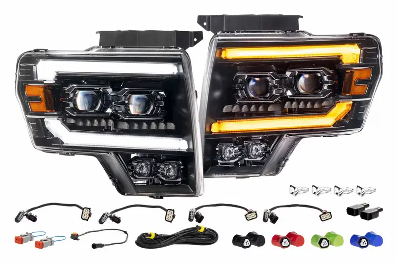 Morimoto Xb Evo Led Headlights W/ White Or Amber Drl For 10-14 Ford Svt Raptor 1