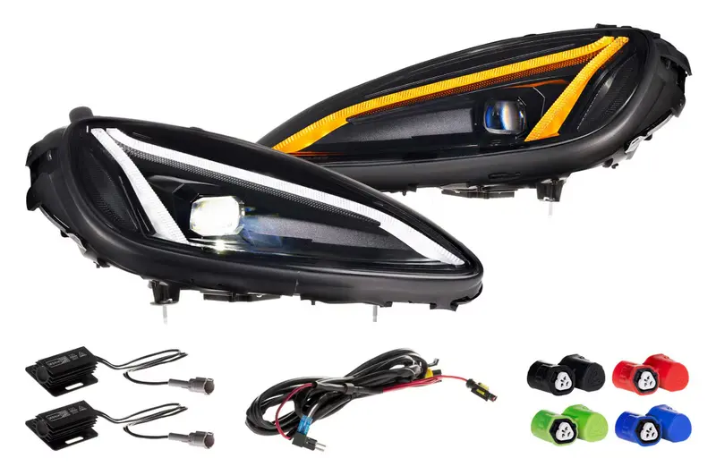 Morimoto Xb Led Headlights W/ White & Amber Drl For 05-13 Chevrolet Corvette C6 1