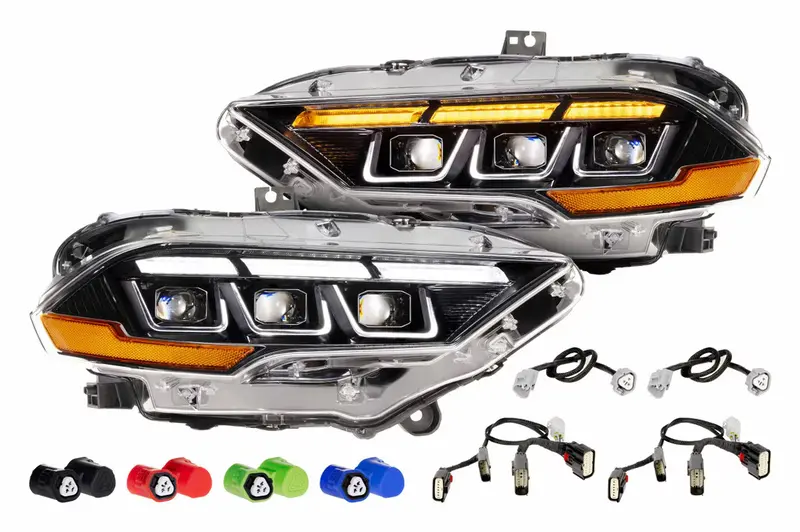 Morimoto Xb Led Headlights W/ White Or Amber Drl For 2018-2023 Ford Mustang 1