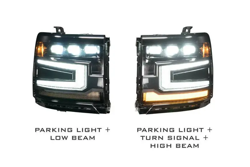 Morimoto Xb Led Plug & Play Headlight Assemblies With Black Trim For 16-18 Chevy Silverado 1500 2