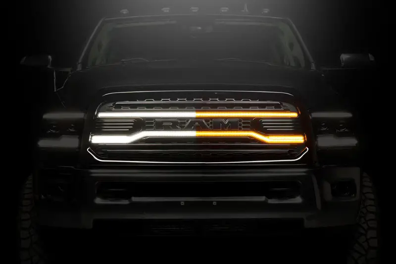 Morimoto Xbg Black Led Grille W/ White & Amber Drl For 2013-2018 Ram 2500 3500 1