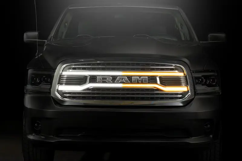 Morimoto Xbg Chrome Led Grille W/ White & Amber Drl For 2013-2018 Ram 1500 1