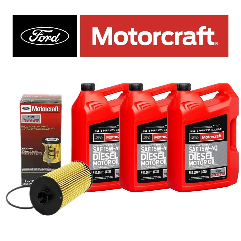 Motorcraft 15W40 Oil Change Kit For 03-10 Ford Super Duty 6.0L/6.4L Powerstroke 1