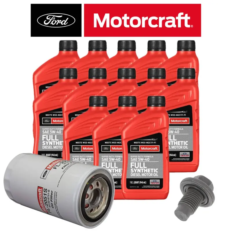 Motorcraft Synthetic 5W-40 Engine Oil Change Kit For 11+ Ford 6.7L Powerstroke 1