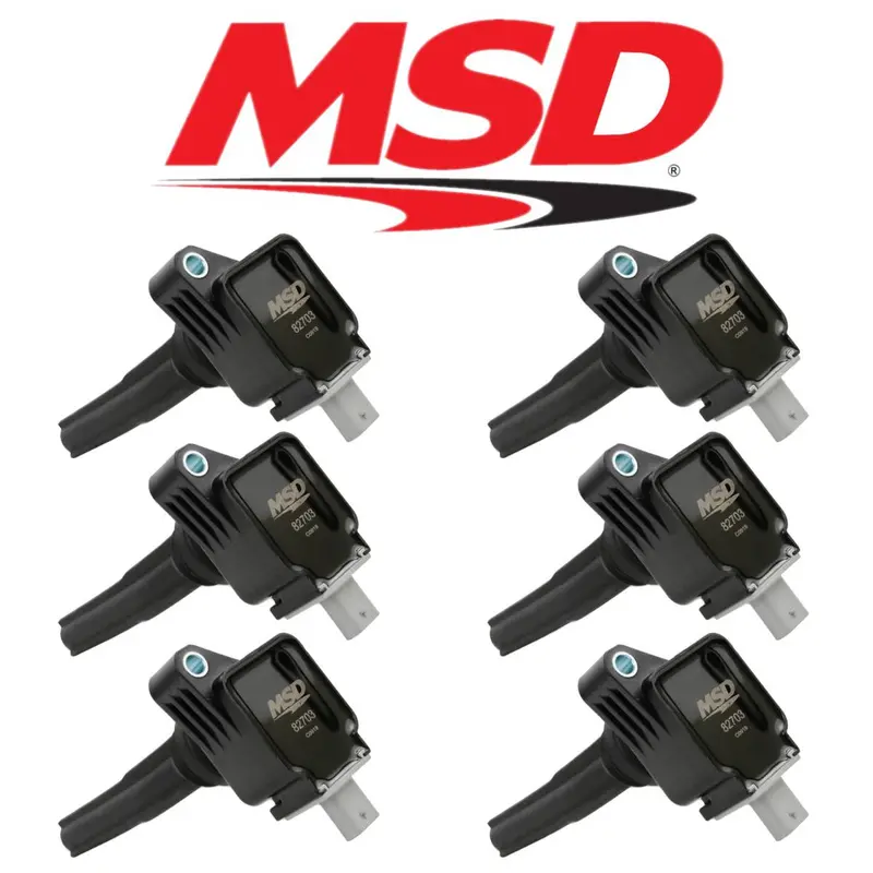 Msd (6) Black Ignition Coils For 2017-2020 F-150/Raptor/Expedition 3.5L Ecoboost 1