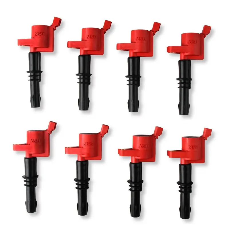 Msd (8) Red Ignition Coils For 2004-2008 Ford F-150/Explorer/E-Series 4.6L/5.4L 1