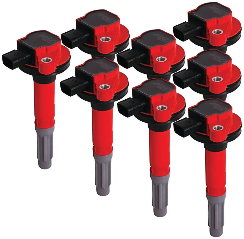 Msd (8) Red Replacement Ignition Coils For 2011-2016 Ford F-150/Mustang 5.0L 1