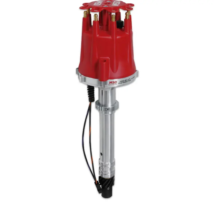 Msd Adjustable Slip Collar Distributor For 55-03 Gm V8 W/ Modified Deck Heights 1