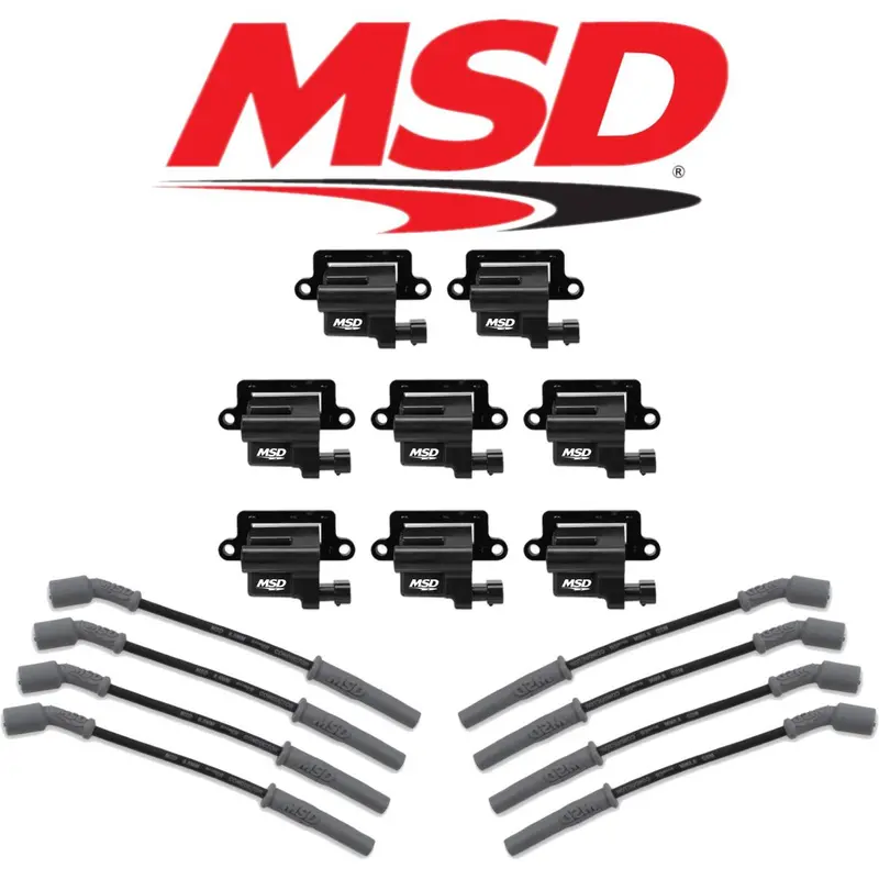 Msd Black Ignition Coil/Plug Wire Kit For 1999-2007 Chevrolet/Gmc 5.3L/6.0L Ls 1