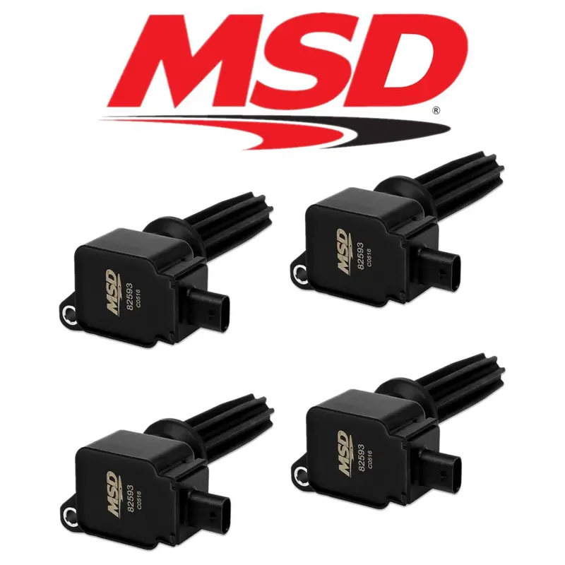 Msd Black Ignition Coils For 12-19 Ford Explorer/Edge/Mustang 2.0L/2.3L Ecoboost 1