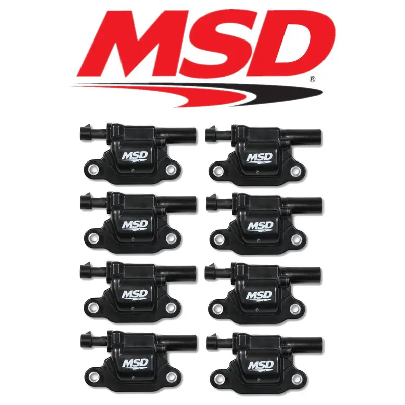 Msd Black Square Type Ignition Coil Set For 14+ Cadillac/Chevrolet/Gmc 5.3L/6.2L 1