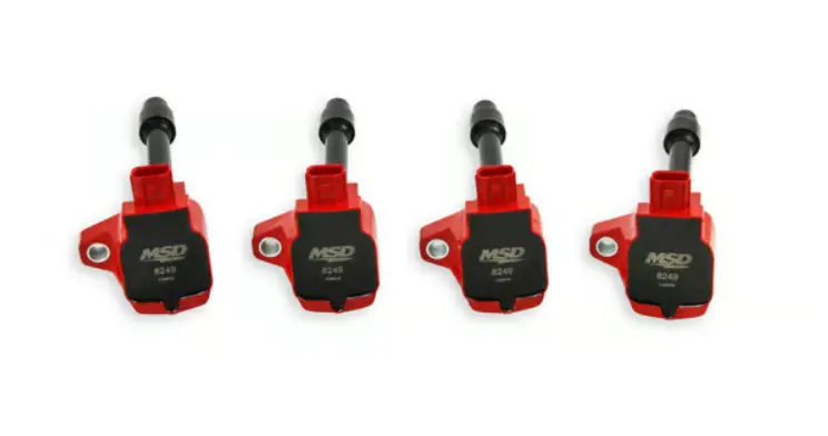 Msd Blaster Series Red Ignition Coils For Honda 2.0L/2.0L Turbo/1.5L 4-Cylinder 1