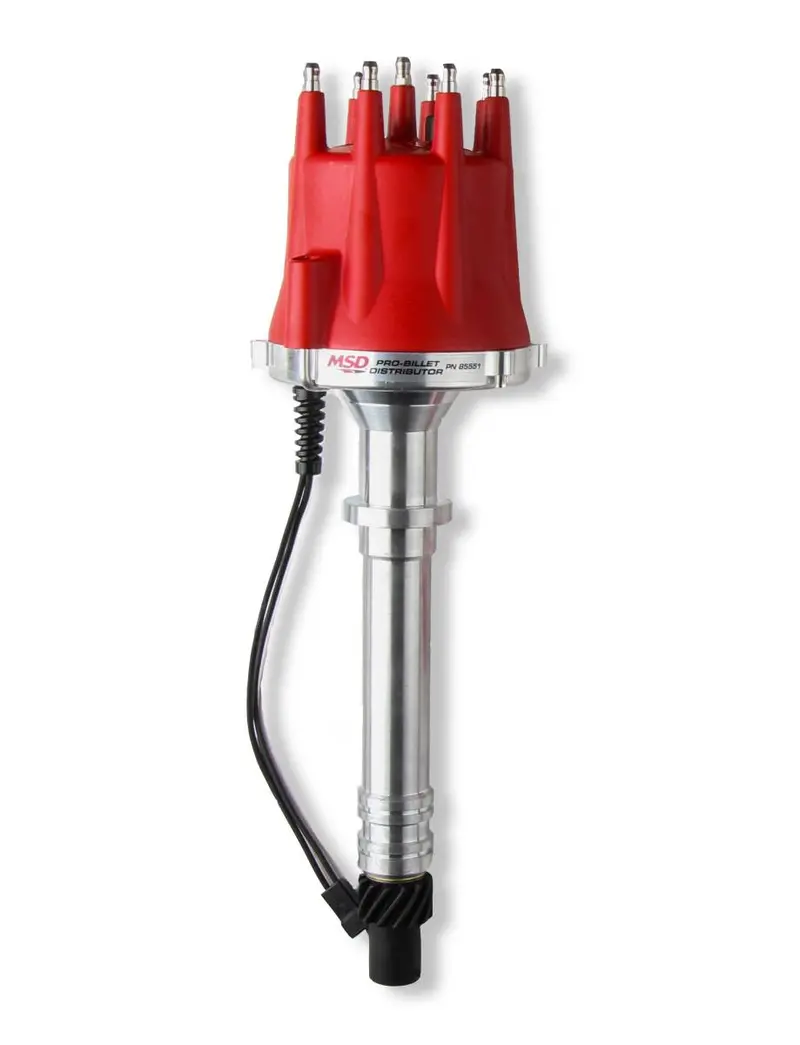 Msd Magnetic Pickup Pro-Billet Distributor - Red - For 1975-1986 Chevrolet/Gmc 1