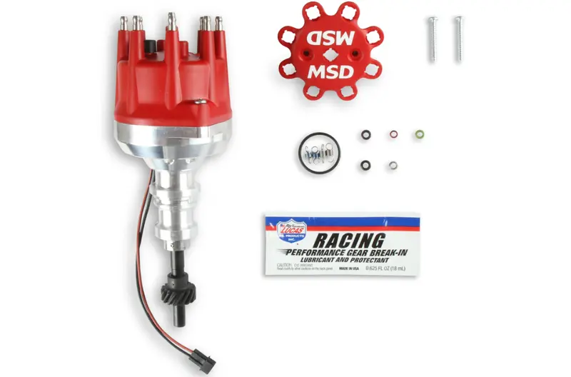 Msd Pro-Billet Distributor W/ Red Cap And Steel Gear For Ford 289-302 Engines 1