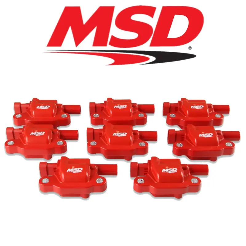 Msd Red Blaster Ignition Coil Set For 05-13 Cadillac/Chevrolet/Gmc 5.3L/6.0L Ls 1