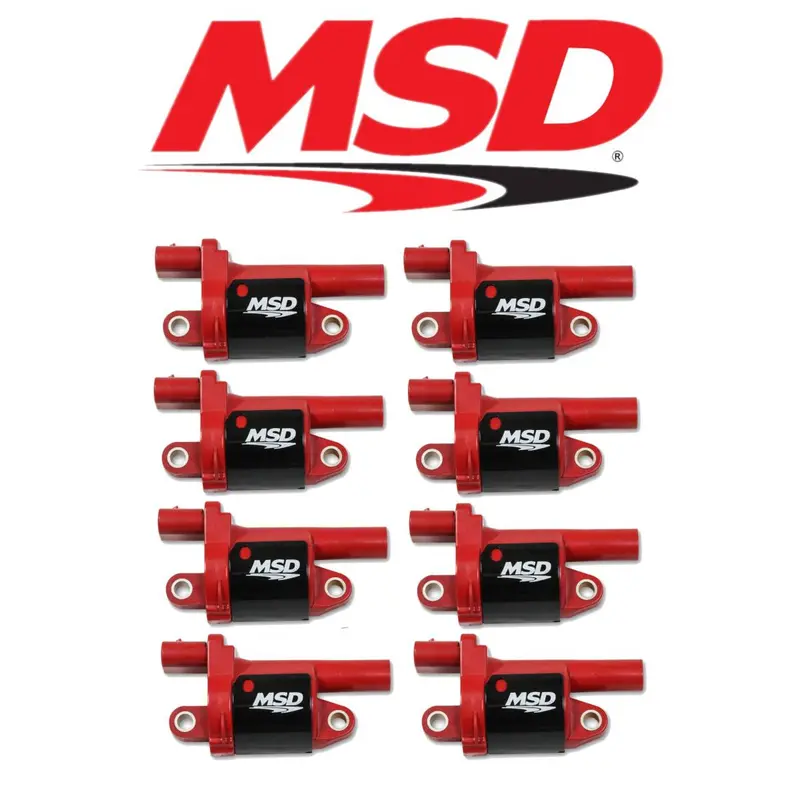 Msd Red Blaster Ignition Coil Set For 2014+ Cadillac/Chevrolet/Gmc 5.3L/6.2L Lt 1