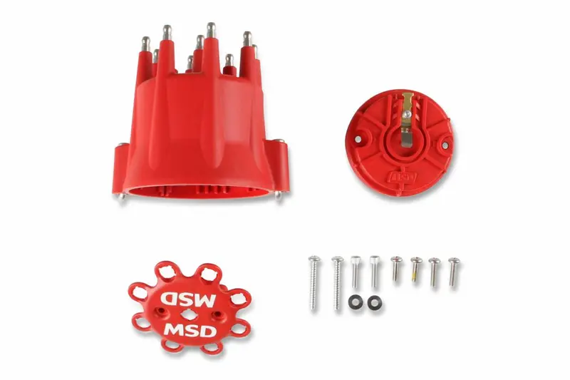 Msd Red Cap/Rotor Kit - Stainless Steel Terminals - High Dielectric Strength 1
