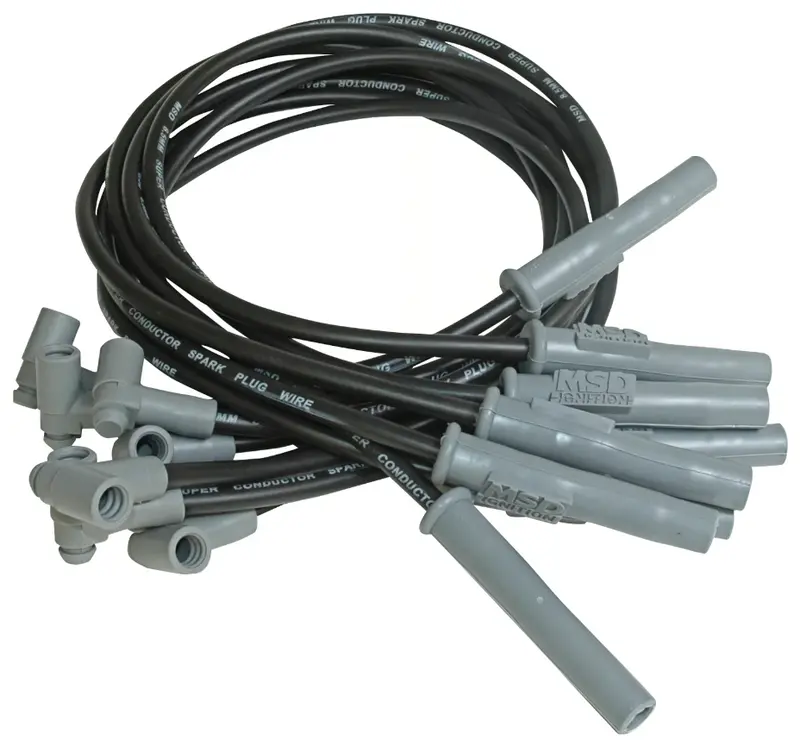 Msd Super Conductor Spark Plug Black Wire Set For 74-76 Chevy Big Block Engine 1