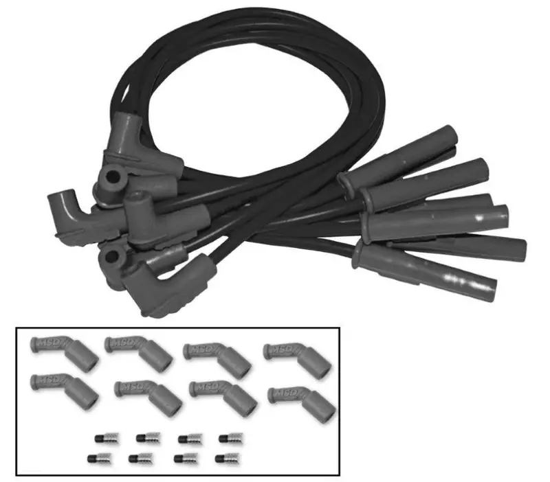 Msd Super Conductor Spark Plug Black Wire Set For Gm Gen 3 Ls Engines Ls1 Ls6 1