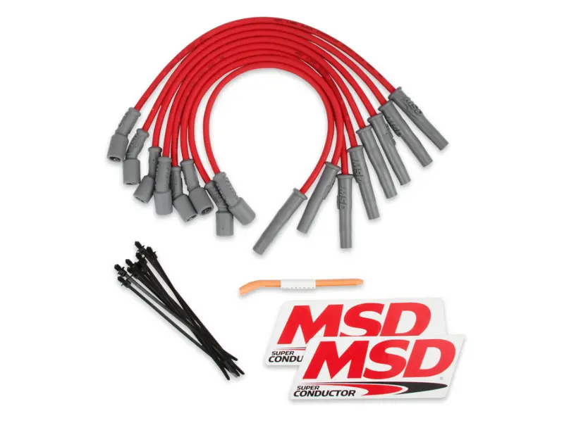 Msd Super Conductor Spark Plug Red Wire Set For Ford Raptor 6.2L V8 F-250 F-350 1