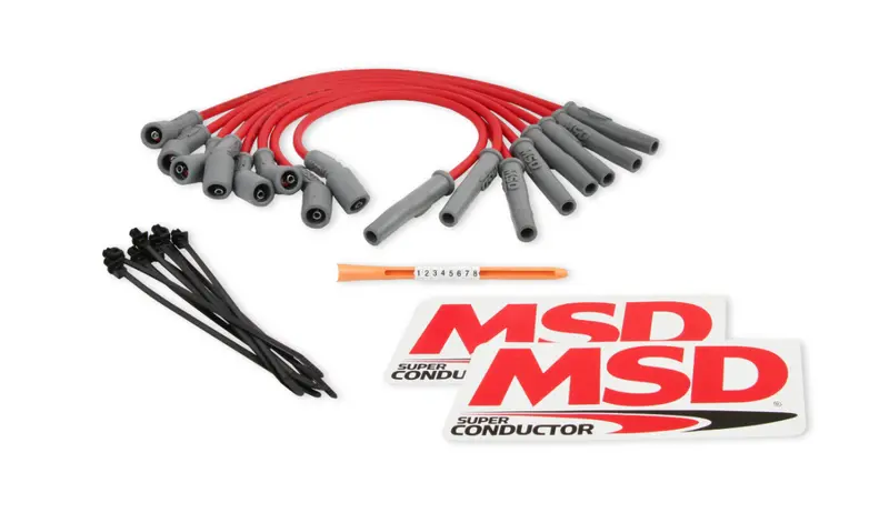 Msd Super Conductor Spark Plug Red Wire Set For Ford Raptor 6.2L V8 F-250 F-350 2