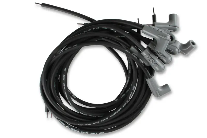Msd Super Conductor Spark Plug Wire Set Black 90° Plug/90° Boot For Universal V8 1