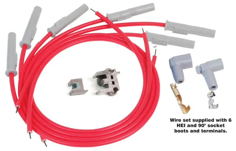 Msd Super Conductor Spark Plug Wire Set For Universal 6-Cyclinder Engines 1