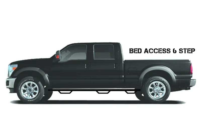 N-Fab Nerf Step - W2w W/Bed Acs (3 Stps) - 17-26 F250/350 6'10" Supercab - Gloss Blk F1797qc-6 2
