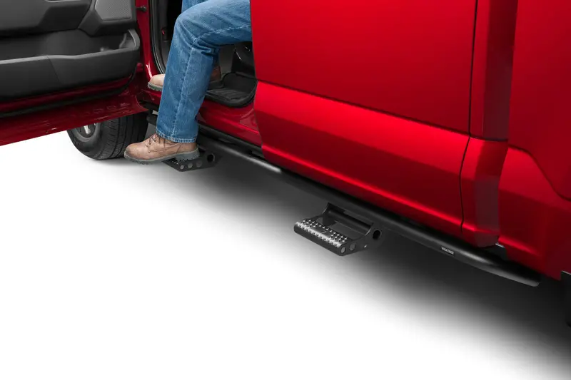 N-Fab Rkr Step Sys - Cab Len (2 Stp Mnts/2 Stps) - 15-26 F150 Supercrew - Tx Blk F154rkrccs4 2
