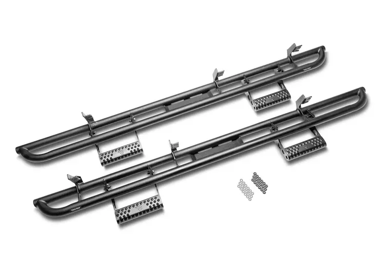 N-Fab Rkr Step Sys - Cab Len (2 Stp Mnts/2 Stps) - 19-26 Ram 2500/3500 Crew - Tx Blk D204rkrccs4 1