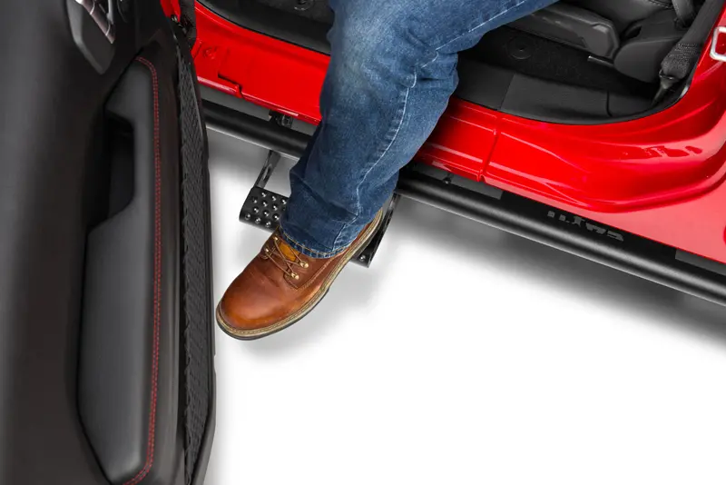 N-Fab Rkr Step Sys - Full Len (2 Stp Mnts/2 Stp) - 20-25 Gladiator Jt 4Dr - Tx Blk J194trkrs4 2