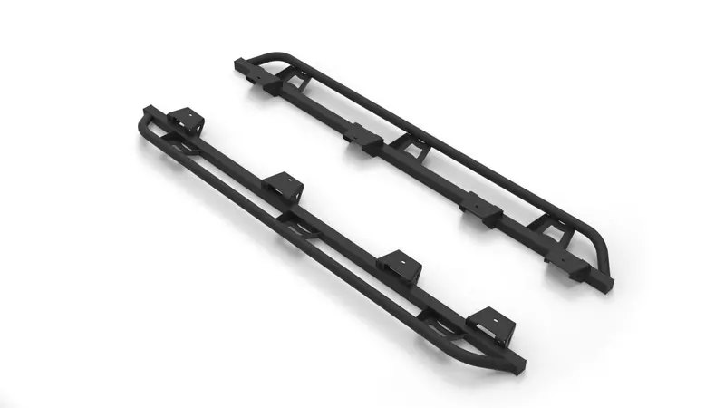 N-Fab Trailslider - Cab Len (2 Steps) - 20-25 Gladiator - Tx Blk Tsj194-Tx 1