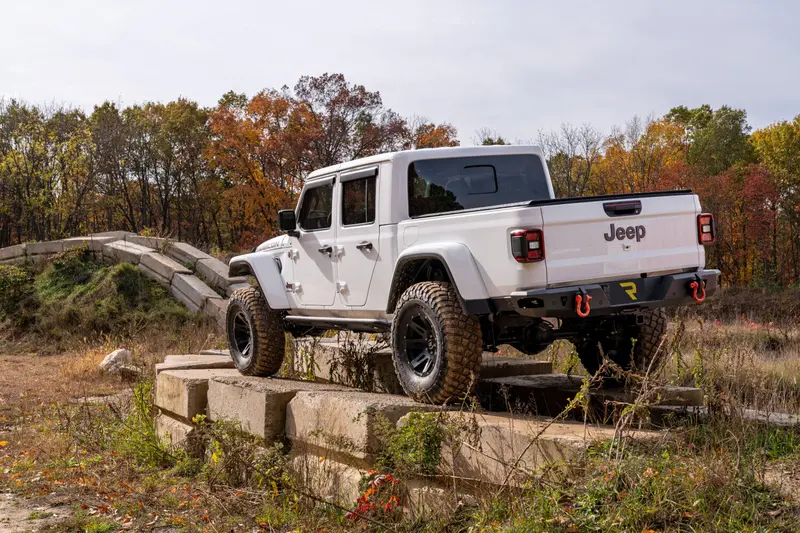 N-Fab Trailslider - Cab Len (2 Steps) - 20-25 Gladiator - Tx Blk Tsj194-Tx 2