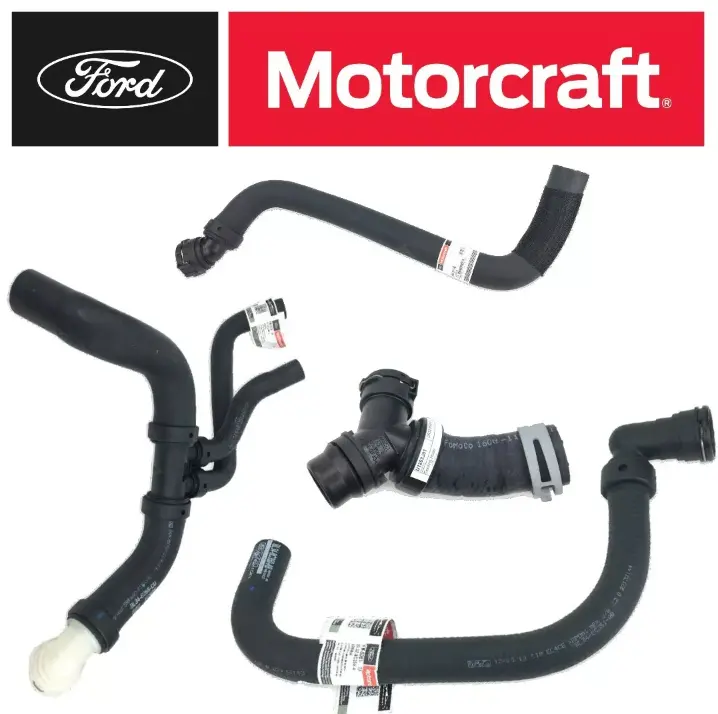 New Ford F-150 5.0L Radiator Coolant Set Upper 2 Lower Hoses T-Connector Kit 1