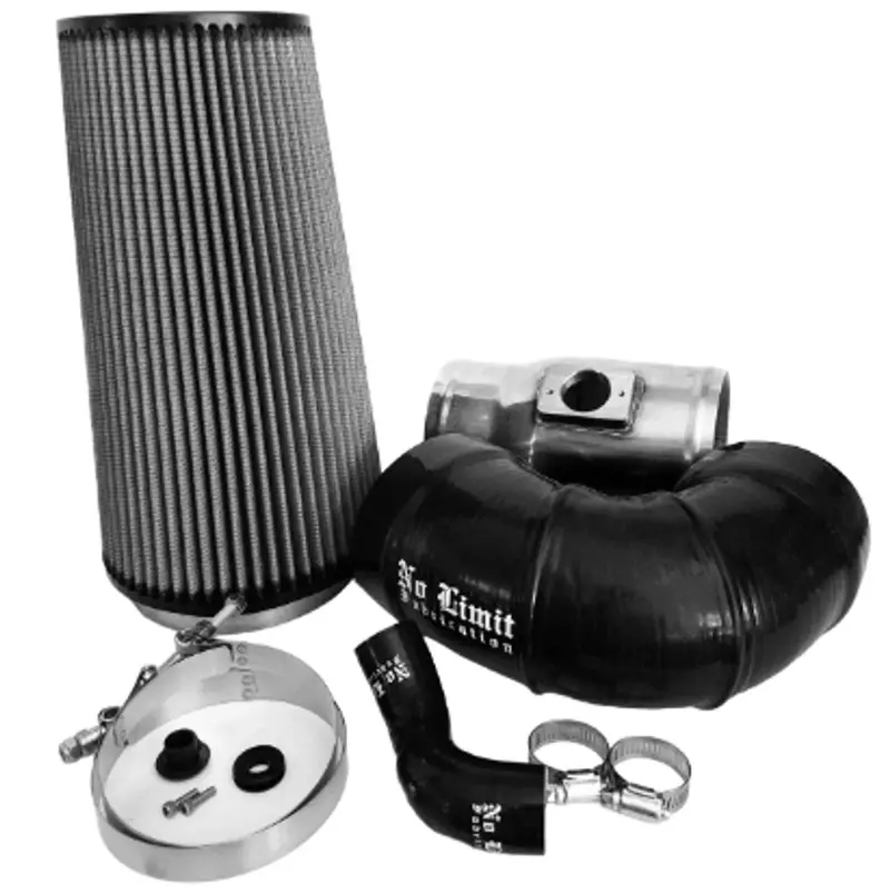 No Limit Fab Polished Cold Air Intake With Dry Filter For 2008-2010 Ford 6.4L Powerstroke 1