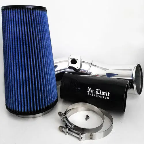 No Limit Fabrication 6.0 Cold Air Intake 04-07 Ford Super Duty Power Stroke Polished Oiled Filter 60Caipo 1