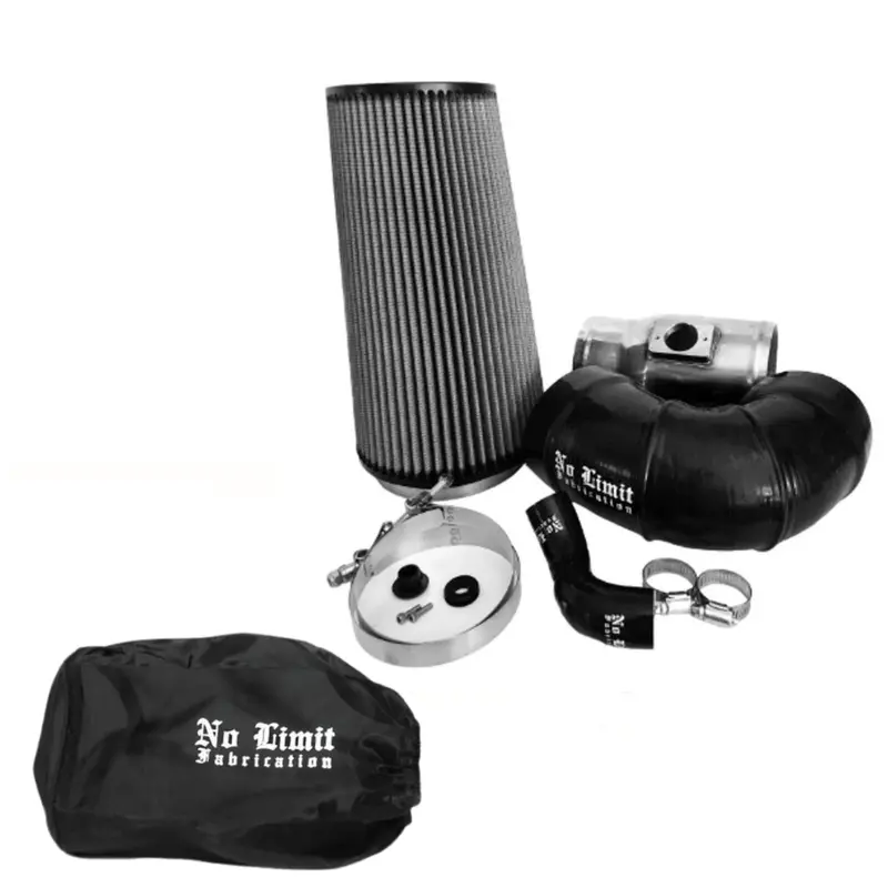 No Limit Fabrication Black Cold Air Intake With Dry Filter And Black Pre-Filter For 2008–2010 Ford 6.4L Powerstroke 1
