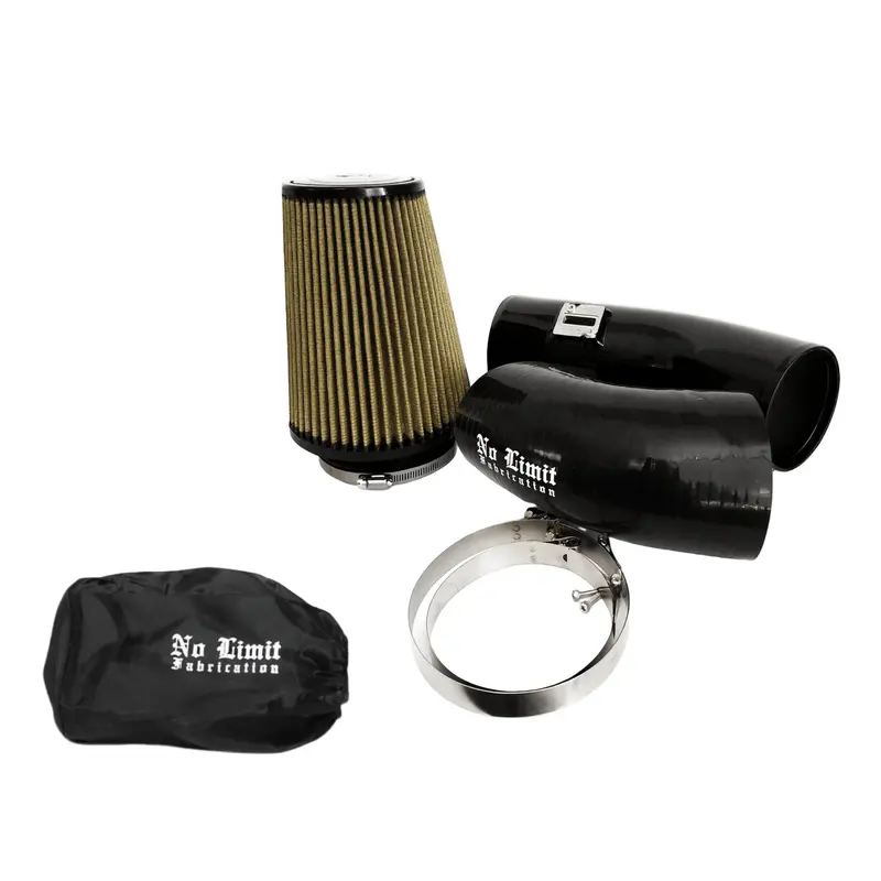No Limit Fabrication Black Cold Air Intake With Pro Guard 7 Filter And Black Pre-Filter For 2011-2016 Ford 6.7L Powerstroke 1