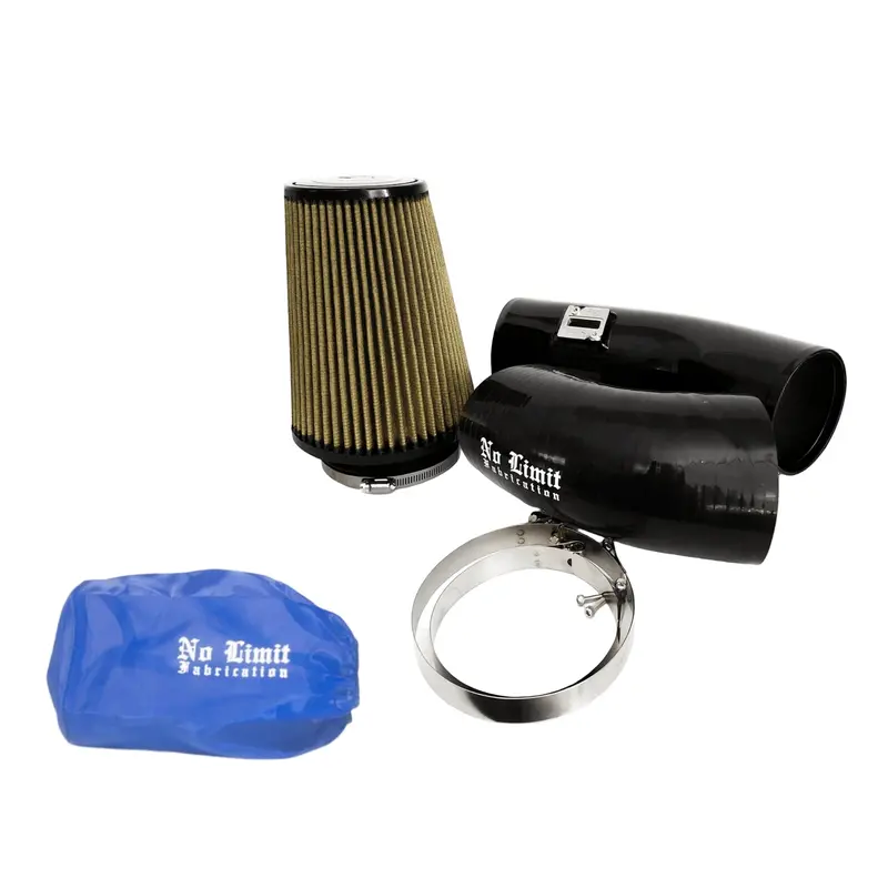 No Limit Fabrication Black Cold Air Intake With Pro Guard 7 Filter And Blue Pre-Filter For 2011-2016 Ford 6.7L Powerstroke 1