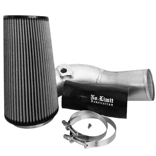 No Limit Fabrication Cold Air Intake Raw With Dry Filter For 2003 Ford 6.0L Powerstroke 1