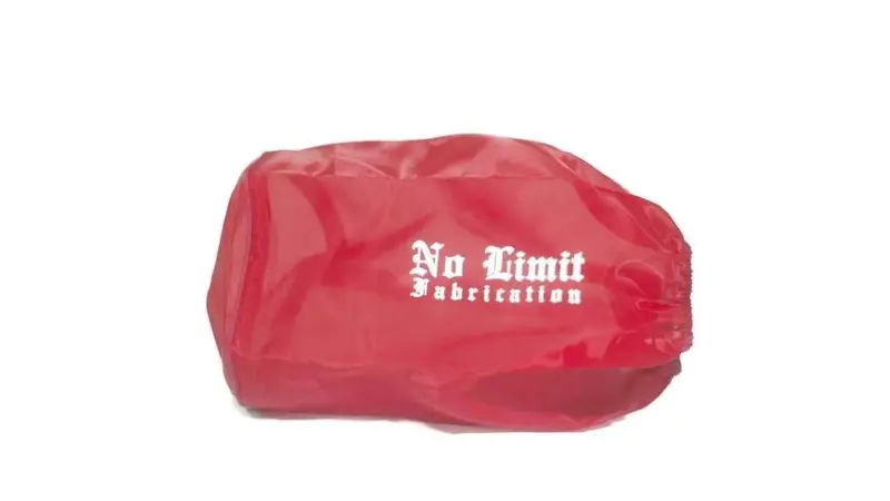 No Limit Fabrication Polished Cold Air Intake With Dry Filter And Red Pre-Filter For 2003 Ford 6.0L Powerstroke 2